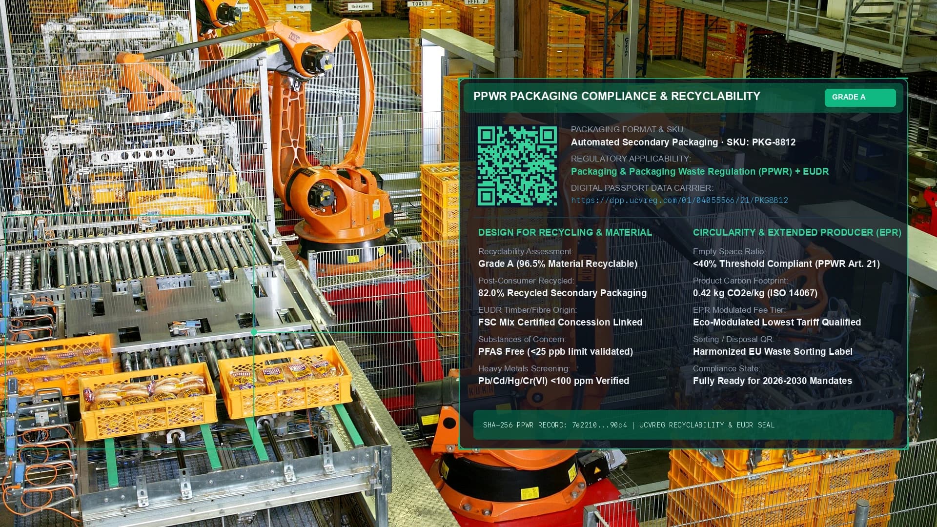 Packaging compliance software, PPWR recyclability grading and paper EUDR wood origin verification