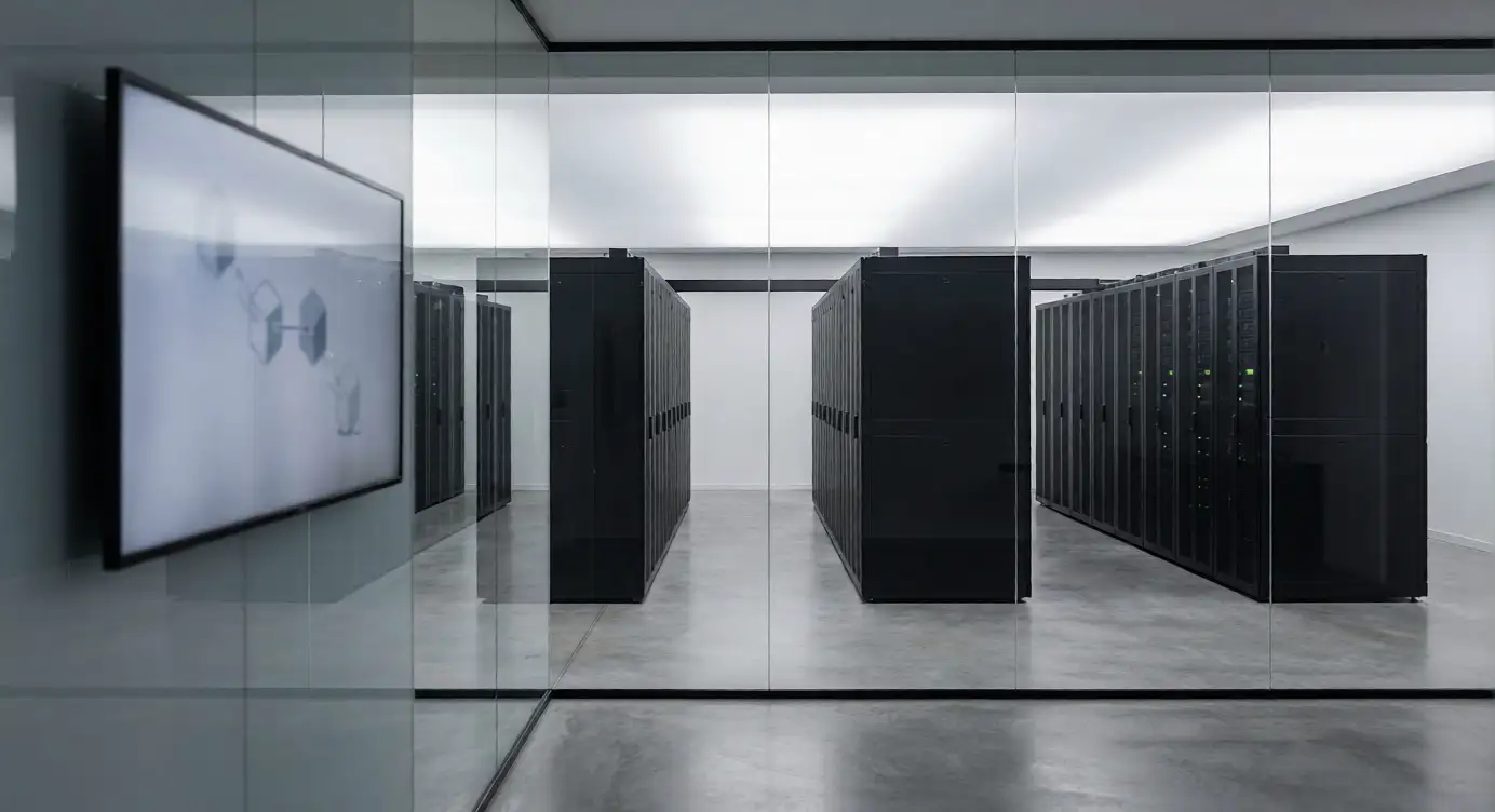 Secure server room representing data integrity